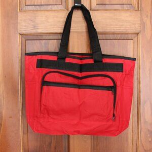 Tote Bag, NEW, Red with Black Accents